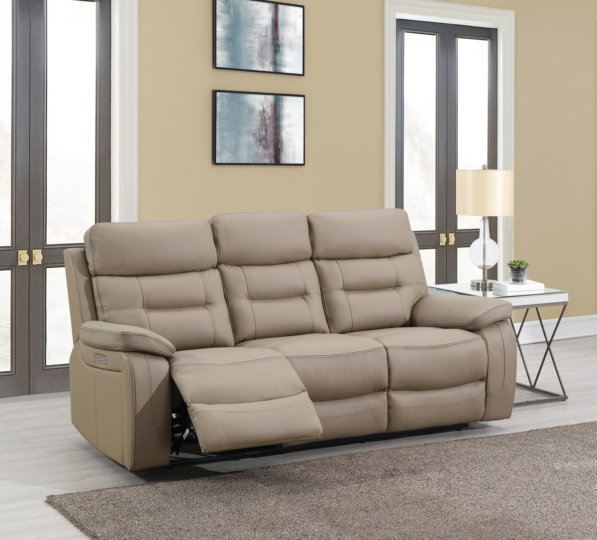 Belgravia Leather Electric Recliner Sofa Collection with USB