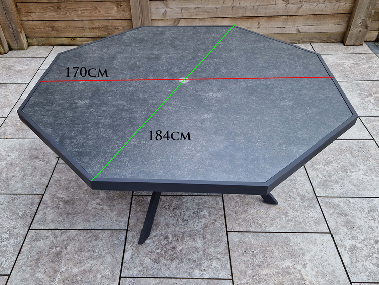 Signature Weave - Bettina 8 Seater Octagon Table with Ceramic Glass | Bett0444
