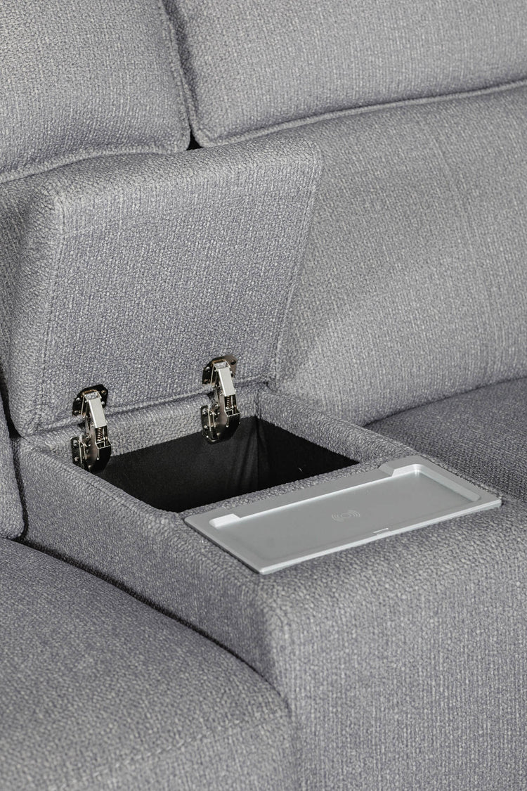 Blaine Fabric Electric Recliner Corner Sofa | VIDA Living
