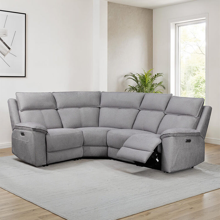 Blaine Fabric Electric Recliner Corner Sofa | VIDA Living