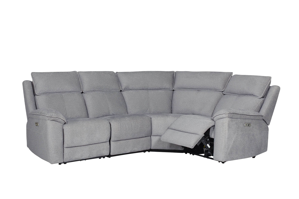 Blaine Fabric Electric Recliner Corner Sofa with USB
