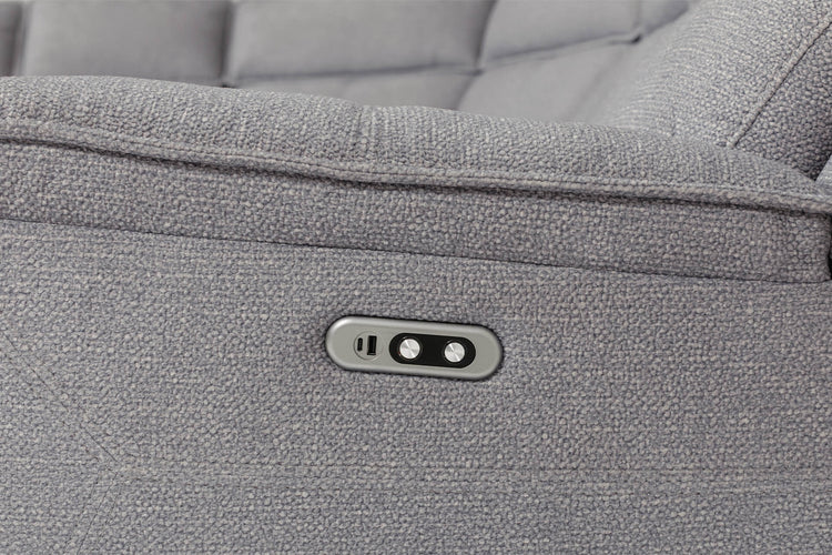 Blaine Fabric Electric Recliner Corner Sofa | VIDA Living