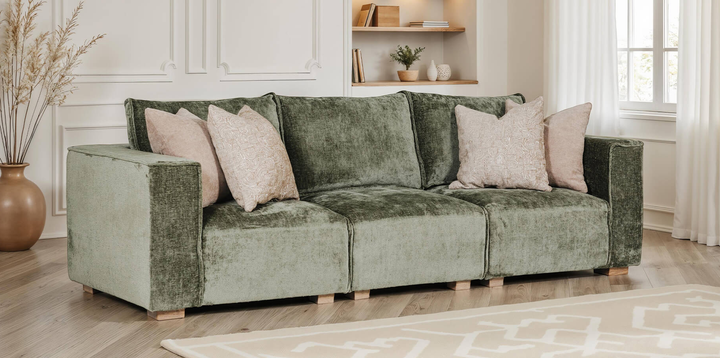 Bodhi Modular Fabric Corner Sofa Collection with Footstool Table | VIDA Living