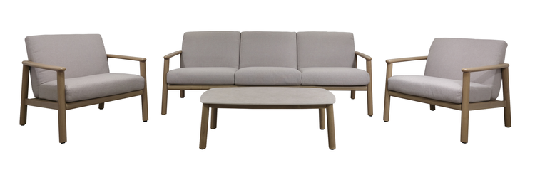 Branstone Outdoor Fabric 5 Seater Sofa Set + Coffee Table | Bran0606