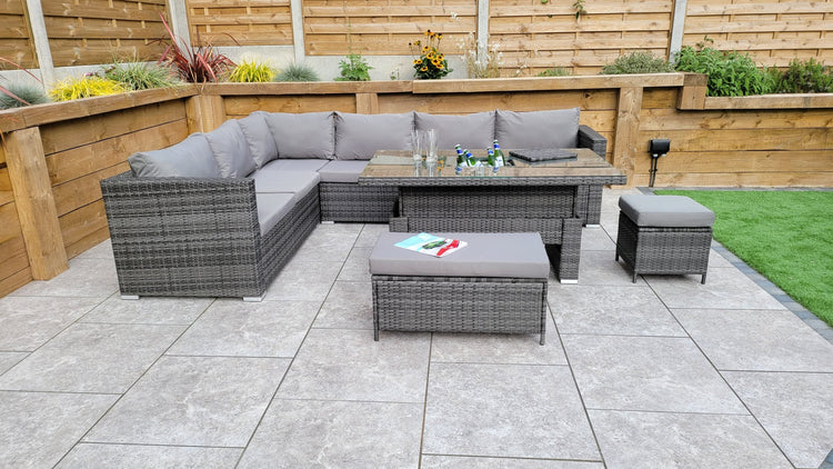 Signature Weave - Rattan Corner Dining Sofa with Lift Table & Ice Bucket | Catalina | Cata0367