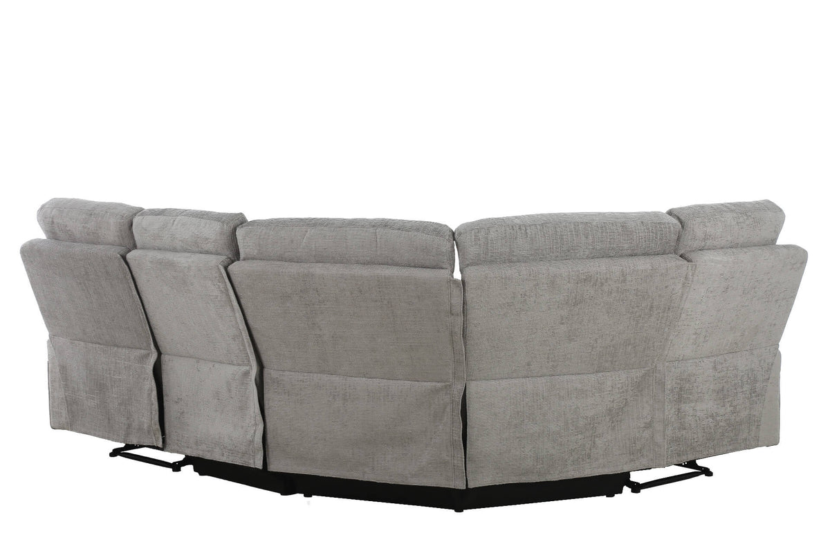 Wilbur Fabric Manual Recliner Corner Sofa