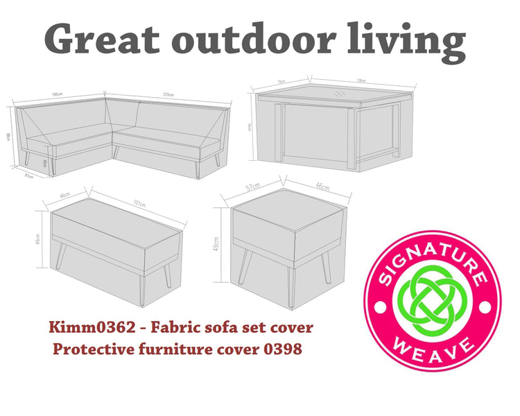 Rattan Protective Cover to fit Kimmie Corner with Gas Lift Table | Cove0398