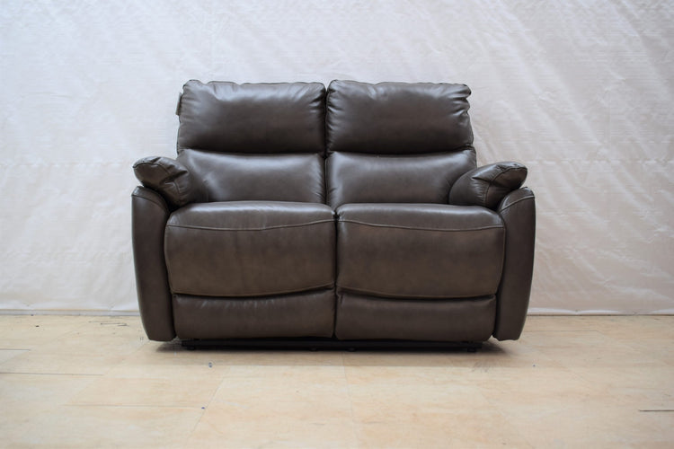 Monty Ex-Display Brown Leather 3 + 2 Seater Manual Recliner Sofas | EXMON