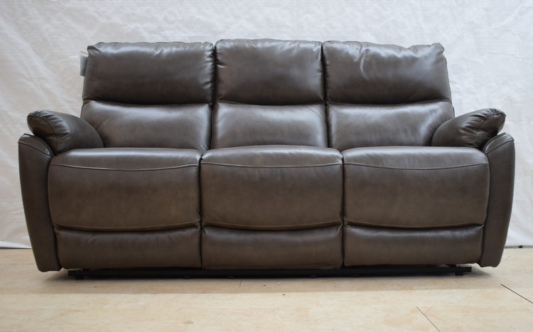 Monty Ex-Display Brown Leather 3 + 2 Seater Manual Recliner Sofas | EXMON