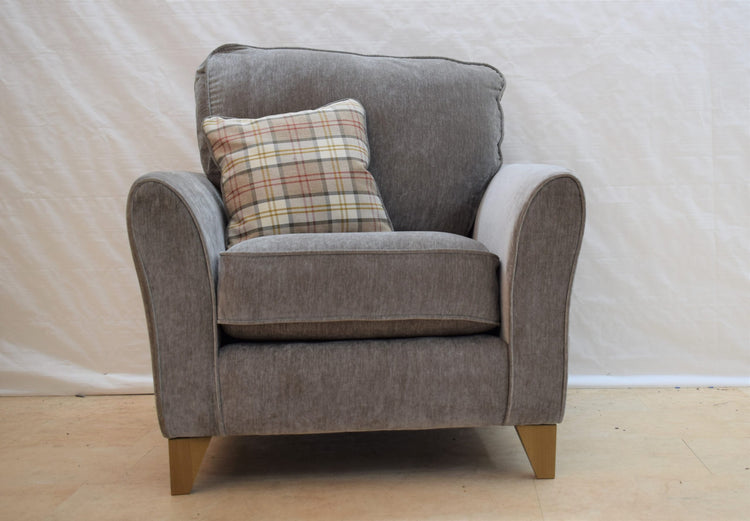 Smoke Ex-Display Fabric 2 Seater Sofa + Chair | EXSMO