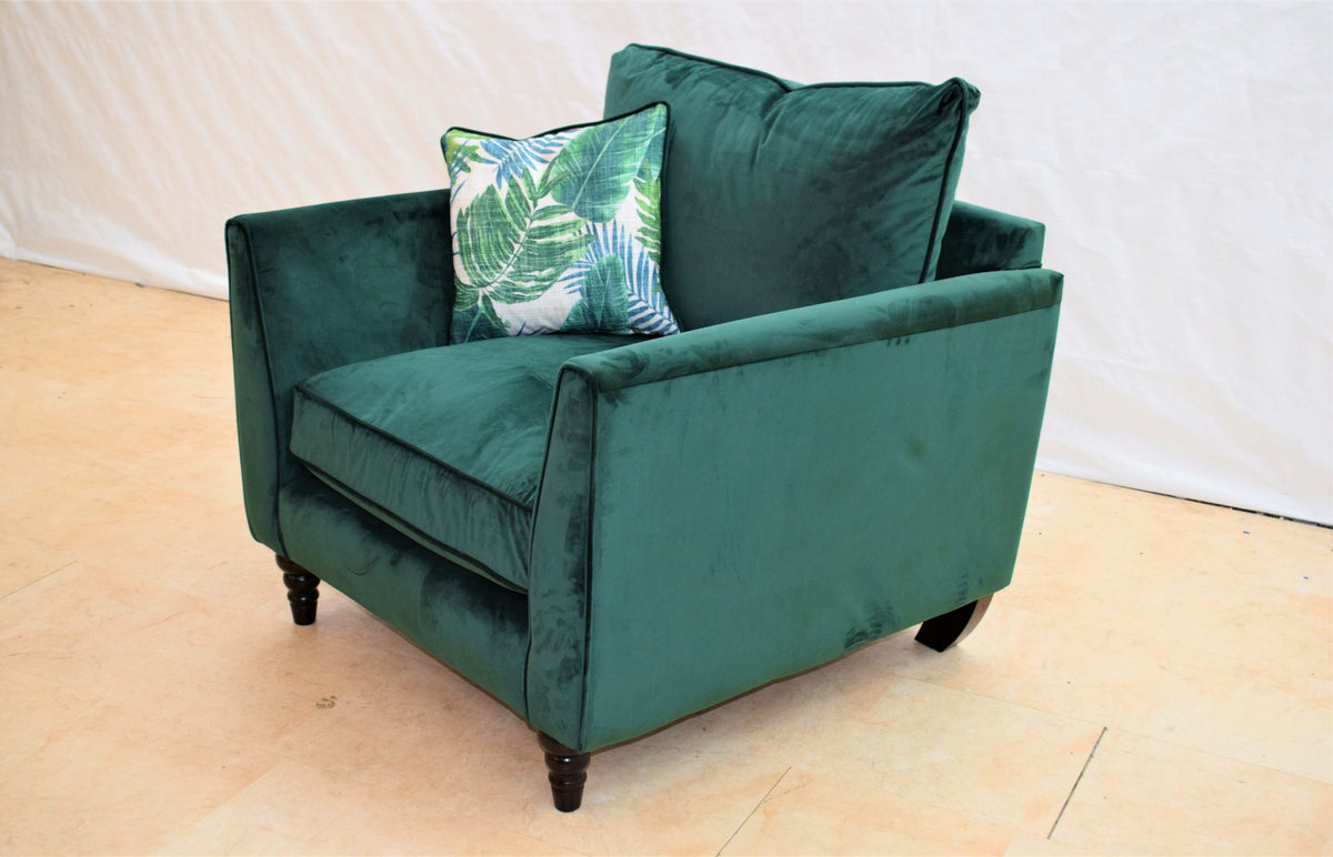 Ex-Display Pasha Emerald Fabric Accent Chair