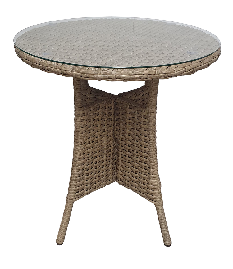 Darcey Brown Rattan Outdoor Bistro Set with Stacking Chairs | Darc0264_0191