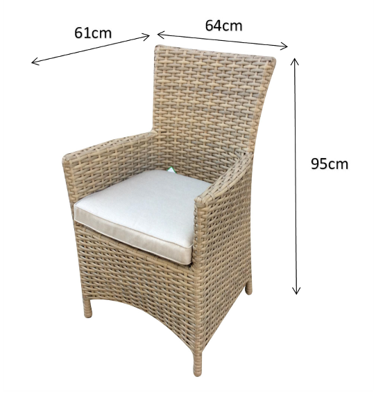 Darcey Brown Rattan Outdoor Bistro Set with High Back Chairs | Darc0264_0256