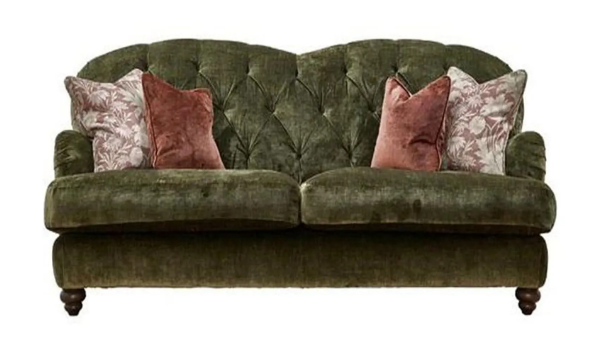 Dumpling Button Back Fabric Sofa Collection with Featherflex Seats