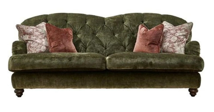 Dumpling Button Back Fabric Sofa Collection with Featherflex Seats