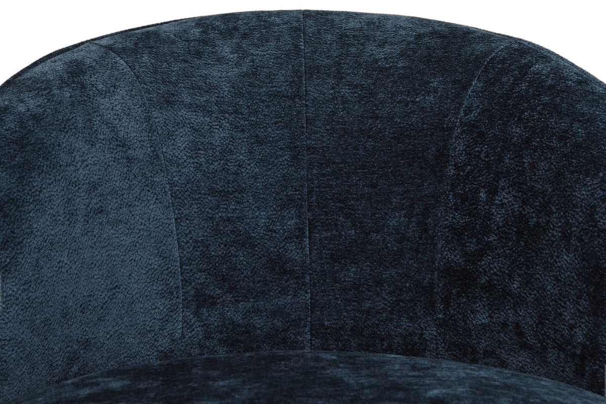 Edie Soft Fabric Swivel Accent Chair in Blue, Rust or Green
