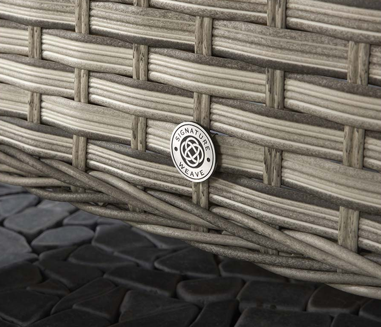 Edwina Rattan Firepit Corner Sofa in Grey | Edwi0259_0430