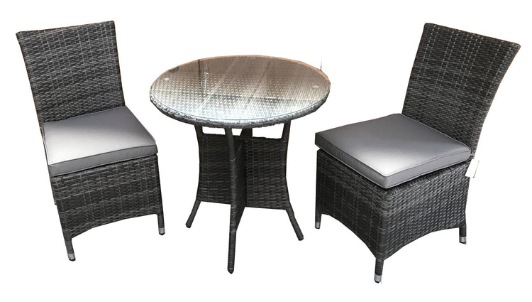Signature Weave - Rattan Bistro Set with 2 Armless Chairs | Emily | Emil0192_Emil0209