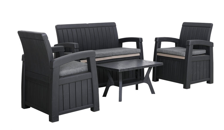 Rattan Storage 2 seater Sofa Set with cushions | AMIR | Faro 05