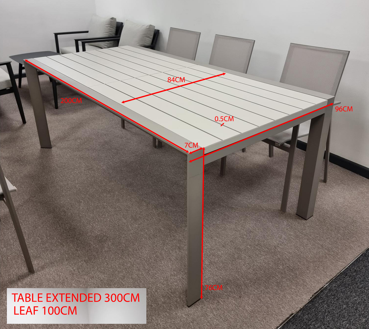 Galaxy Aluminium Extending Garden Dining Table with 6 or 8 Stacking Chairs