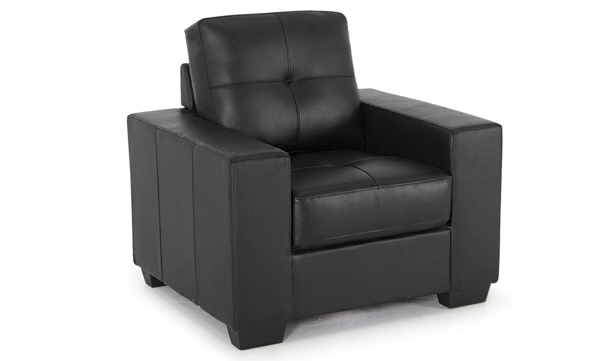 Gemona Bonded Leather Sofa Collection on Chrome Legs
