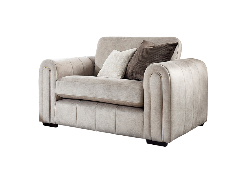 Glamour Quilted Fabric Sofa & Corner Collection with Piping