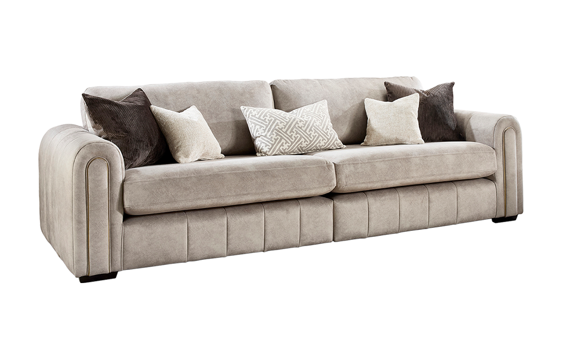 Glamour Quilted Fabric Sofa & Corner Collection with Piping