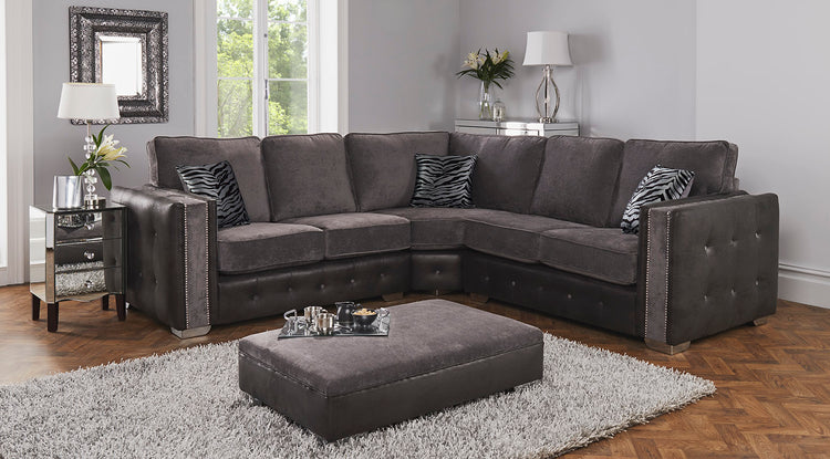 Modular Bespoke Glimmer Fabric Sofa Collection | Red Rose