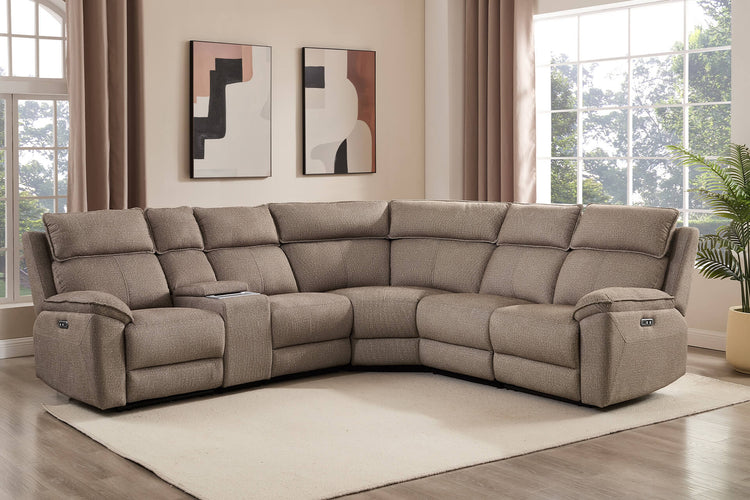Blaine Fabric Electric Recliner Corner Sofa | VIDA Living