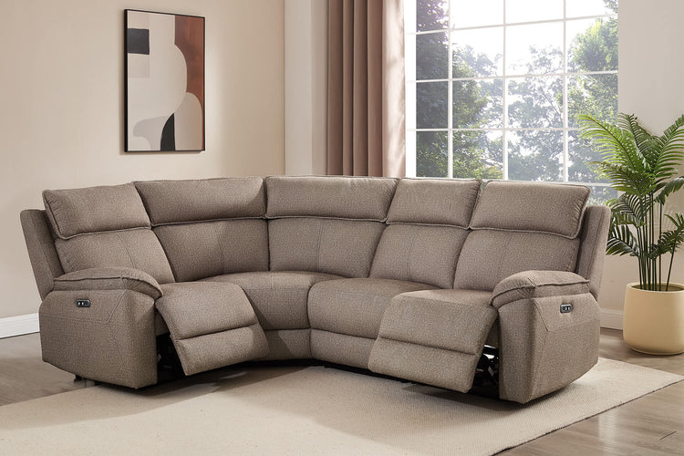 Blaine Fabric Electric Recliner Corner Sofa | VIDA Living