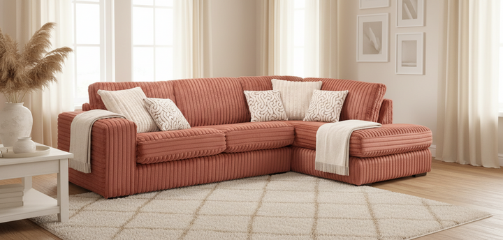 Layton Fabric Sofa & Chaise Collection with Plush Cushions | Lebus Upholstery
