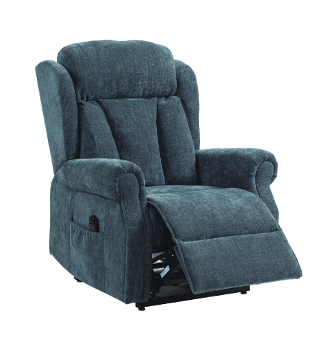 Lincoln Slate Fabric Dual Motor Lift and Rise Recliner Chair