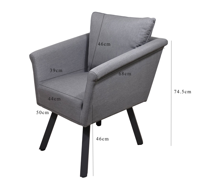 Luna Grey Fabric Oval Dining Set with 6 Chairs | Luna0458_0454