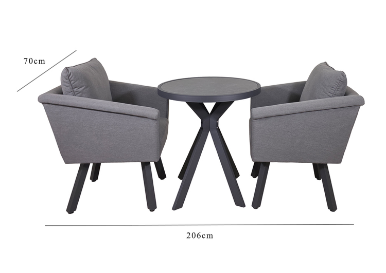Luna Grey Fabric Bistro Set | Alar0483_Luna0454