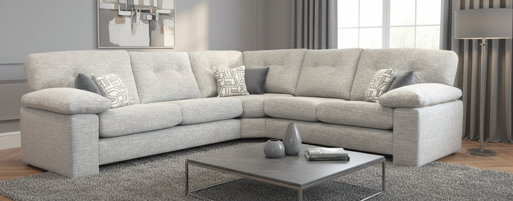 Megan Chenille Sofa & Corner Collection in Grey Tones | Lebus Upholstery