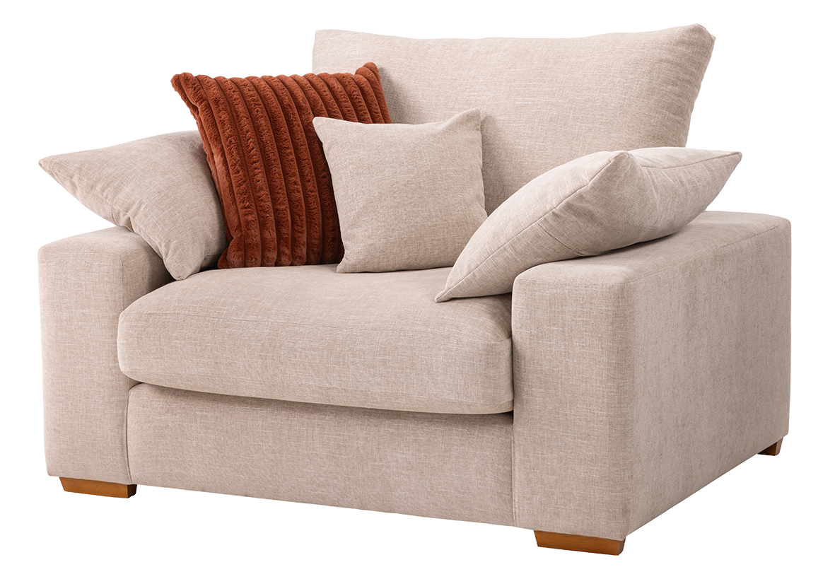 Midsummer Modular Chenille Sofa Collection with Feather Seats