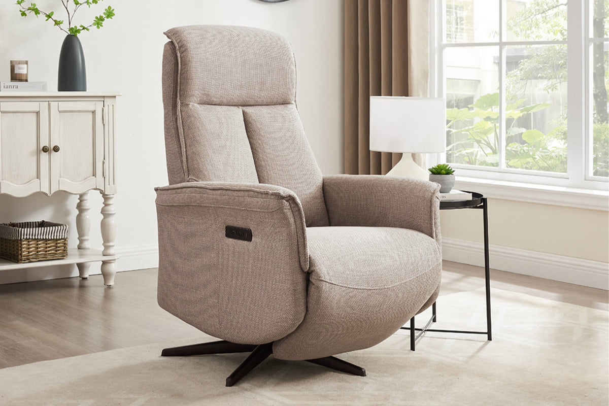 Riya Electric Reclining Swivel Accent Chair with USB and Battery Pack