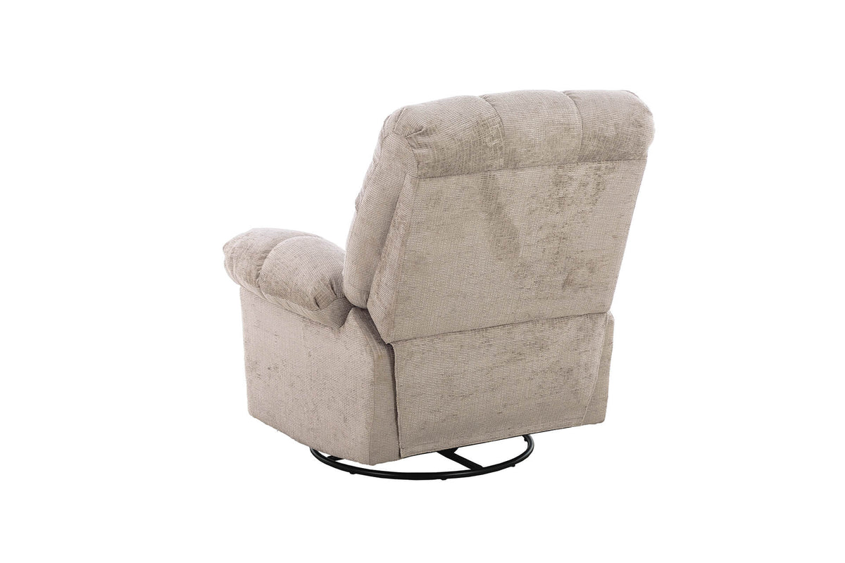 Nellie Glider Swivel Manual Recliner Chair in Grey or Latte
