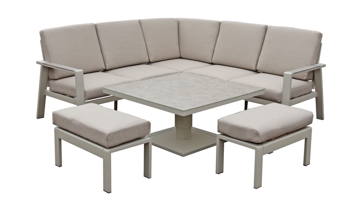 Neptune Aluminium Square Corner Sofa with Lift + Rise Table | Nept0509_0530