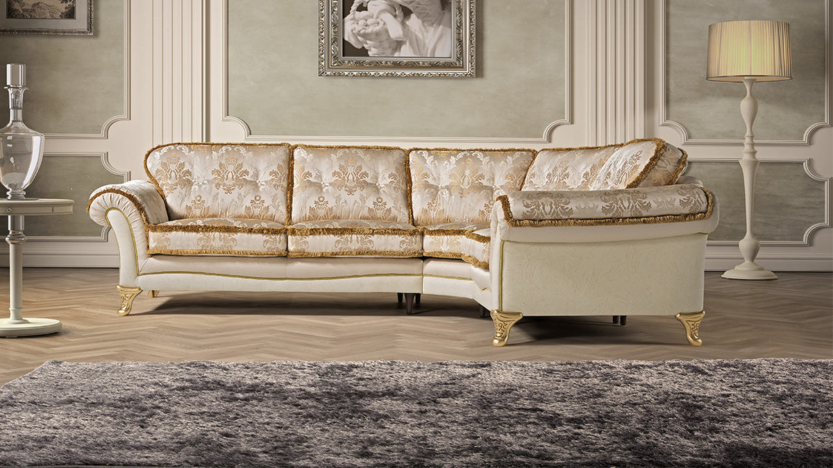 Beethoven Leather Corner Sofa Collection with Removable Cushions