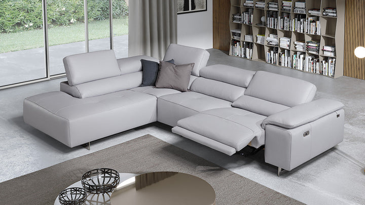 Blossom Modular Leather Sofa & Chaise with Adjustable Headrests | Newtrend Concepts Italia