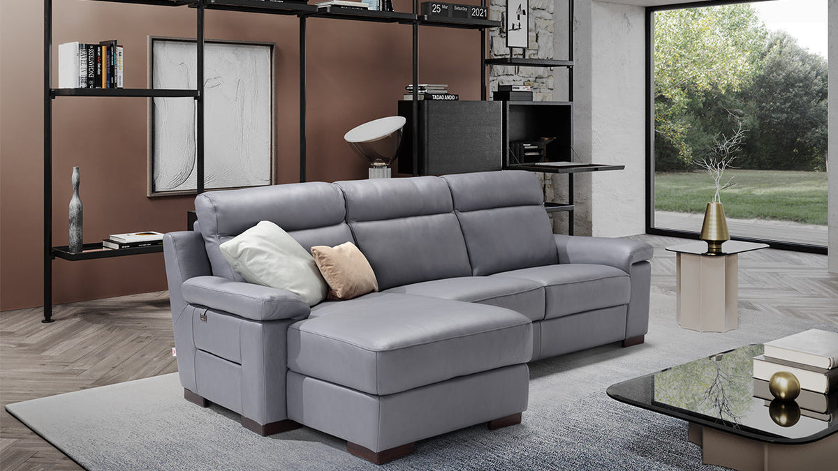 Eldorado Italian Leather Sofa & Chaise Collection