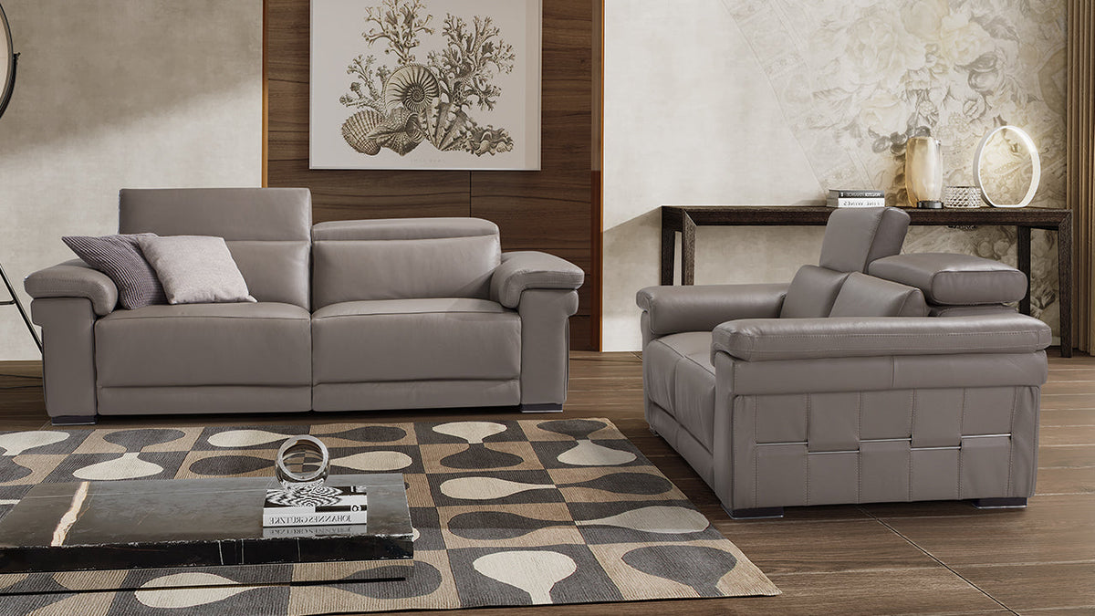 Elettra Deep Italian Leather Sofa & Corner Collection with Electric Recliner Option