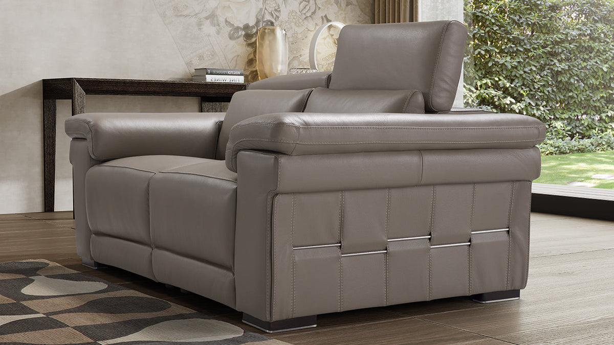 Elettra Deep Italian Leather Sofa & Corner Collection with Electric Recliner Option