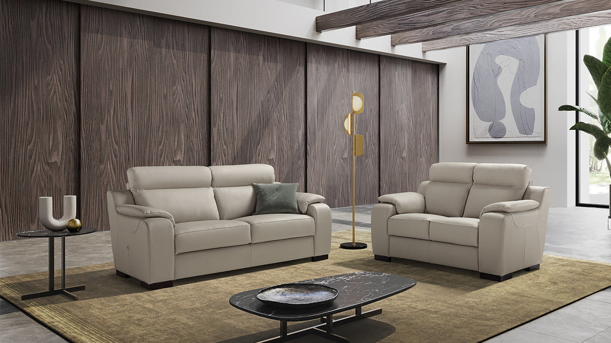 Ethos Italian Leather Sofa & Chaise Collection