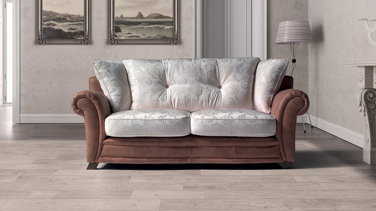 Flame Classic Italian Leather Sofa Collection with Rivet Option