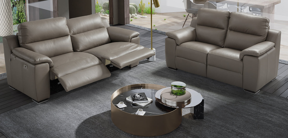 Garbo Italian Leather Sofa & Corner Collection with Electric Recliner Option