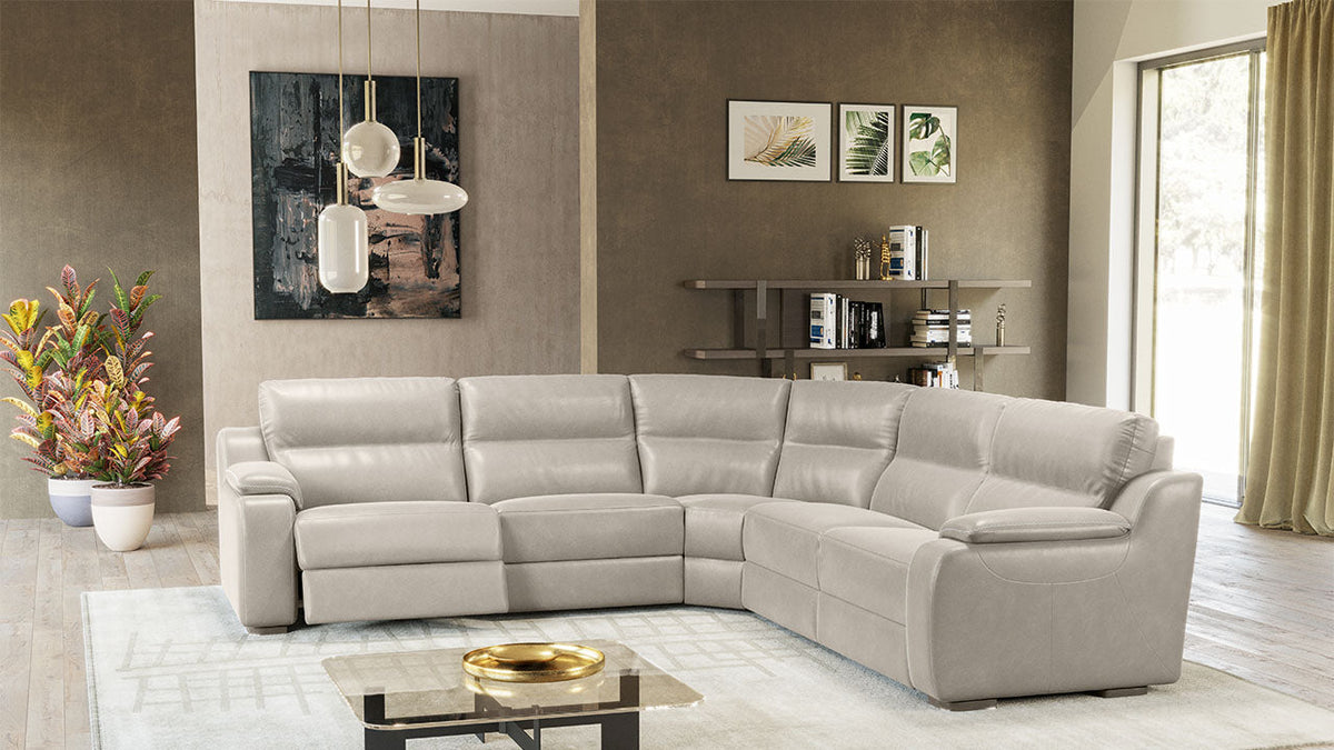 Gateway Modular Italian Leather Sofa on Pirelli Webbing
