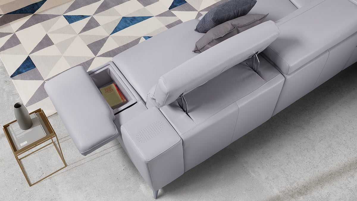Hypnose Deep Low Italian Leather Sofa & Corner