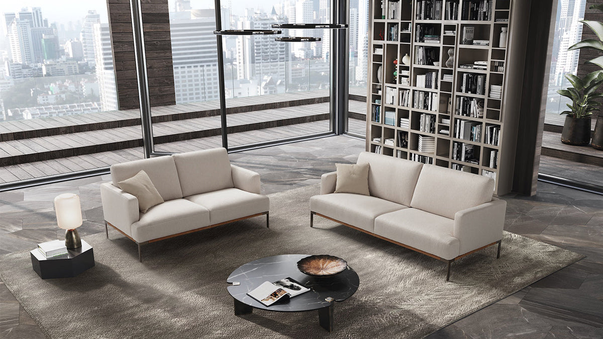 Icon Compact Italian Leather Sofa Collection
